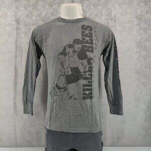 Rio Grande Valley Killer Bees Shirt Mens Small Gray Hockey Long Sleeve Tee Top